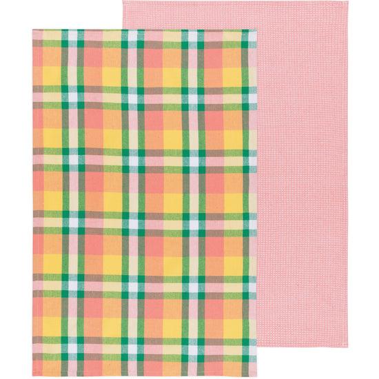 now designs Secon Spin Plaid Meadow Dishtowel