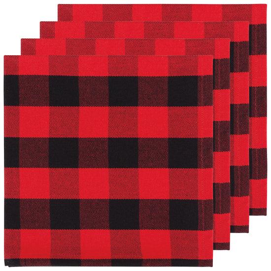 now designs Second Spin Buffalo Check Red Set of 4