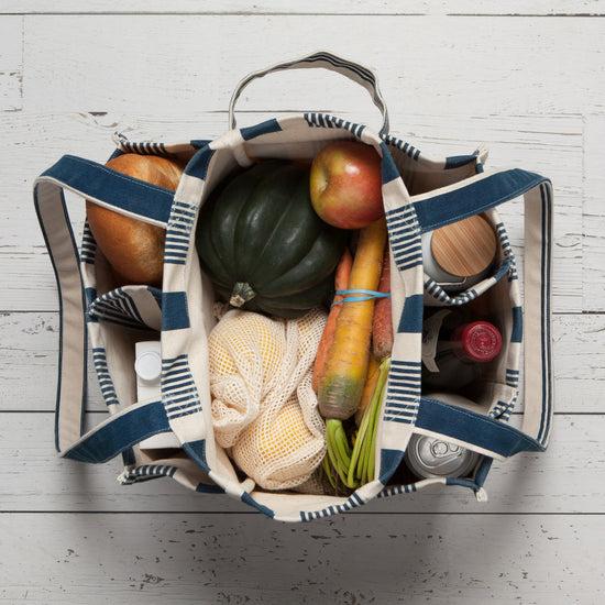 Now Designs Shopping Tote Navy Stripe
