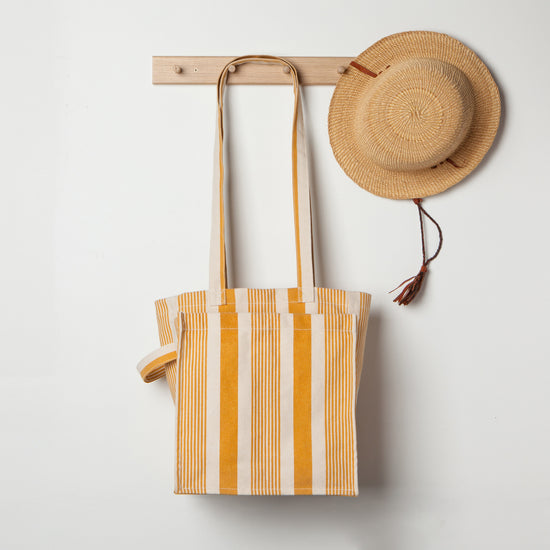 Now Designs Shopping Tote Ochre Stripe