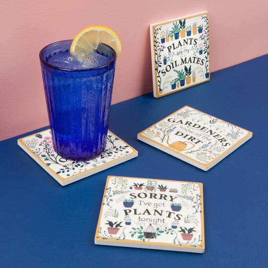 Now Designs Smarty Plants Coaster Set Of 4