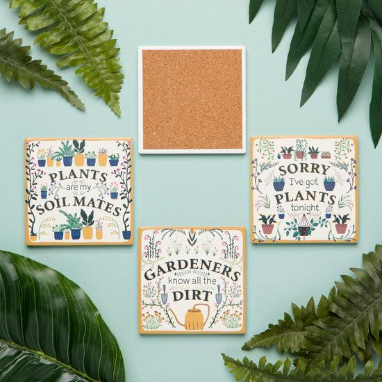 Now Designs Smarty Plants Coaster Set Of 4