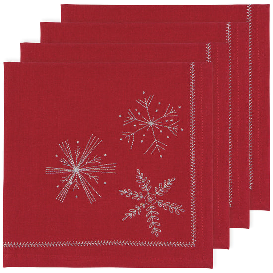 now designs Snowflakes Printed Napkins Set of 4