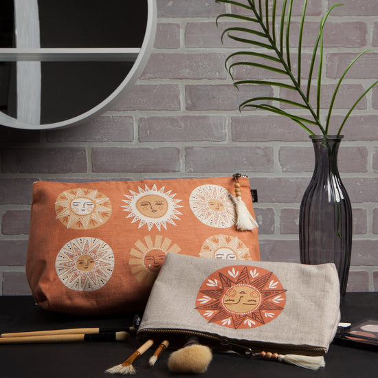 Now Designs Soleil Linen Cosmetic Bag Large