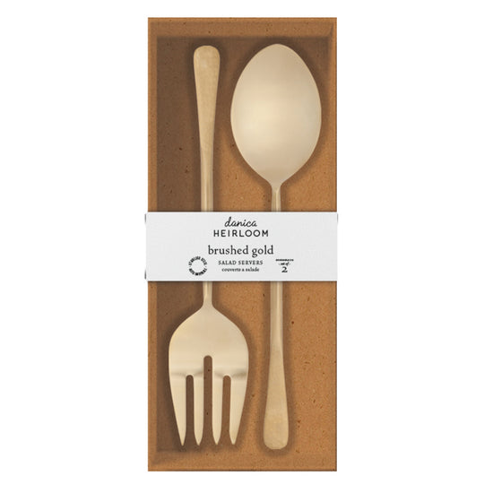 Now Designs Stainless Steel Salad Server Set - Gold