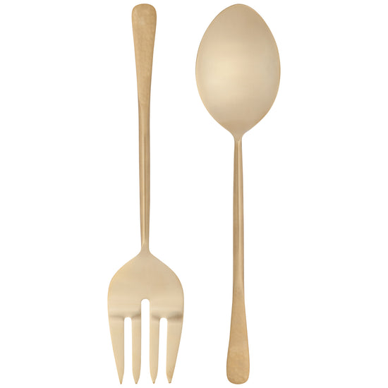 now designs Stainless Steel Salad Server Set - Gold