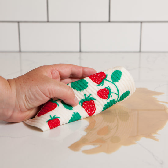 Now Designs Strawberries Swedish Sponge Cloth