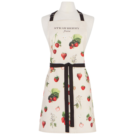 now designs Strawberries Vintage Fine Print Apron