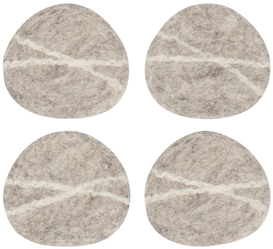 now designs Striato Felt Coaster Set of 4 - Flint