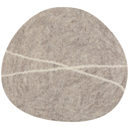 now designs Striato Felt Wool Placemat - Flint