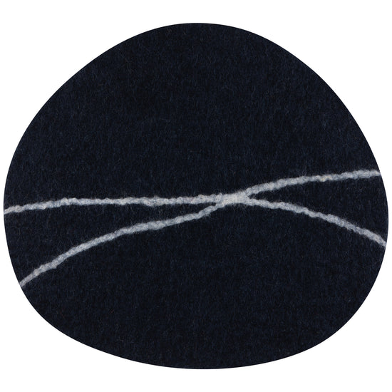 now designs Striato Felt Wool Placemat - Midnight