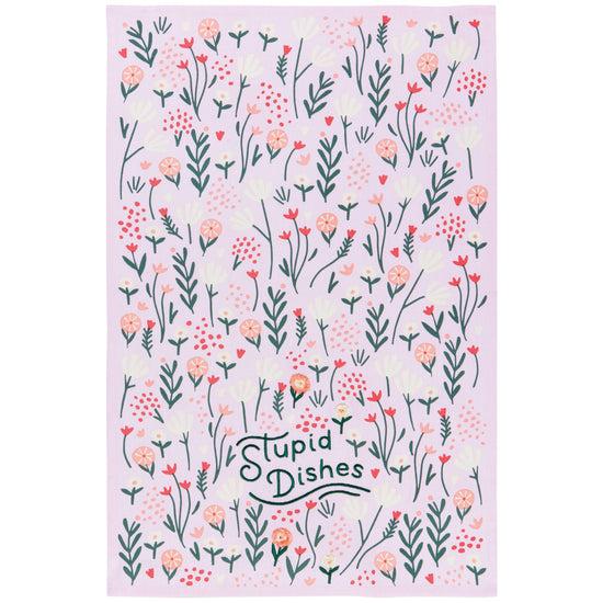 now designs Stupid Dishes Dishtowel