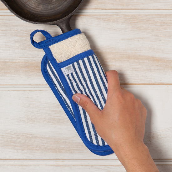 Now Designs Superior Potholder Narrow Stripe Blue
