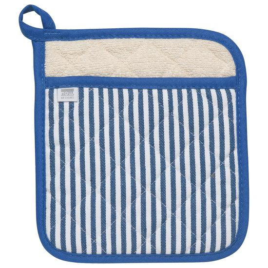 now designs Superior Potholder Narrow Stripe Blue