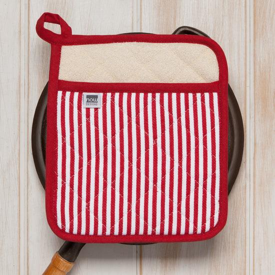 Now Designs Superior Potholder Narrow Stripe Red