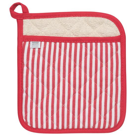 now designs Superior Potholder Narrow Stripe Red