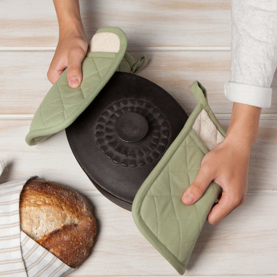Now Designs Superior Potholder Sage Green
