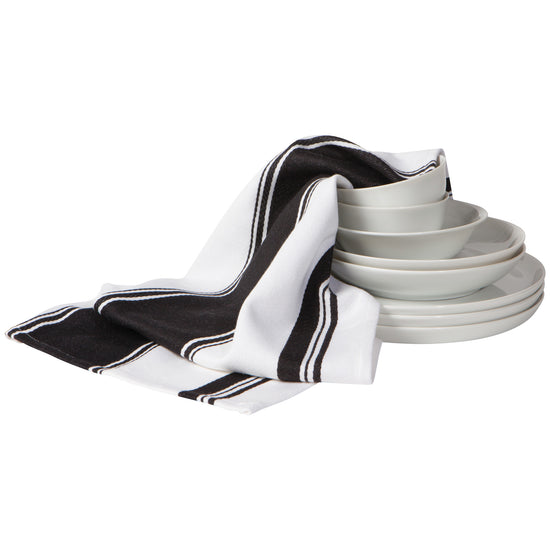 Now Designs Symmetry Dishtowel Black Set Of 2