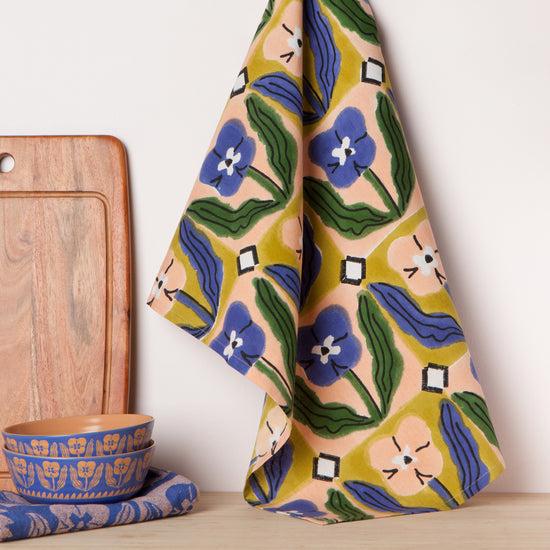 Now Designs Teppi Block Print Dishtowel