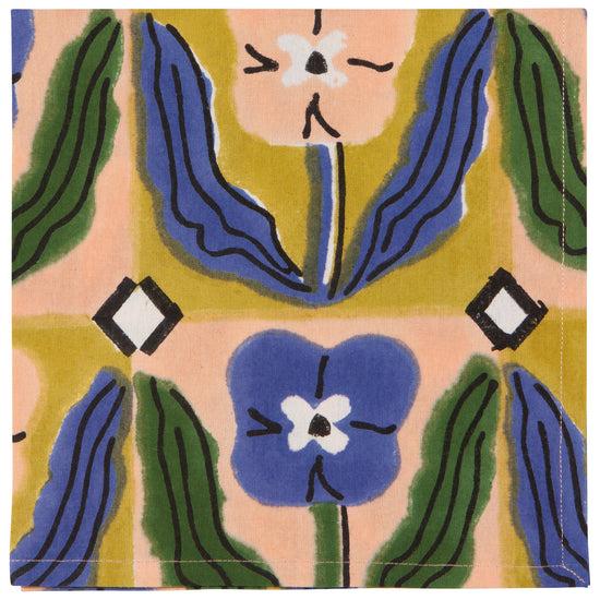 Now Designs Teppi Block Print Napkins Set Of 4
