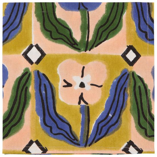 Now Designs Teppi Block Print Napkins Set Of 4