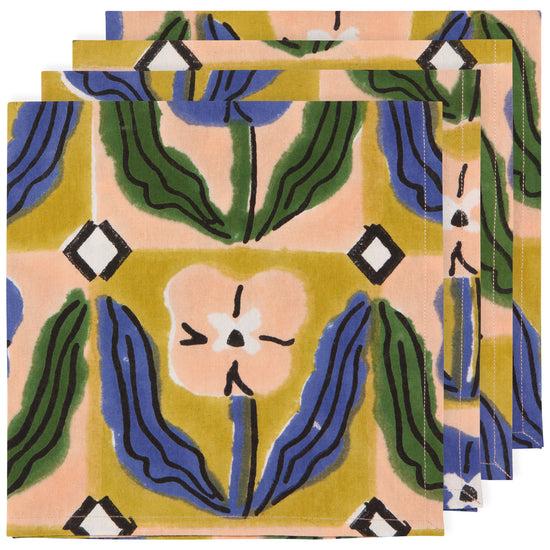now designs Teppi Block Print Napkins Set of 4