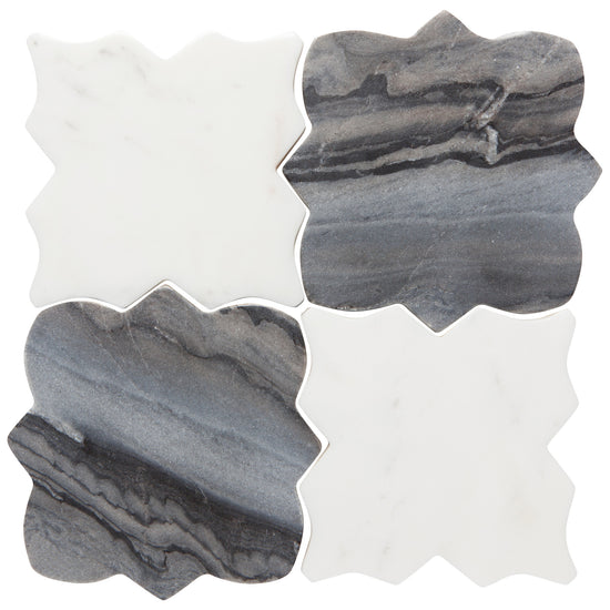 Now Designs Tesselate Marble Coasters Set Of 4