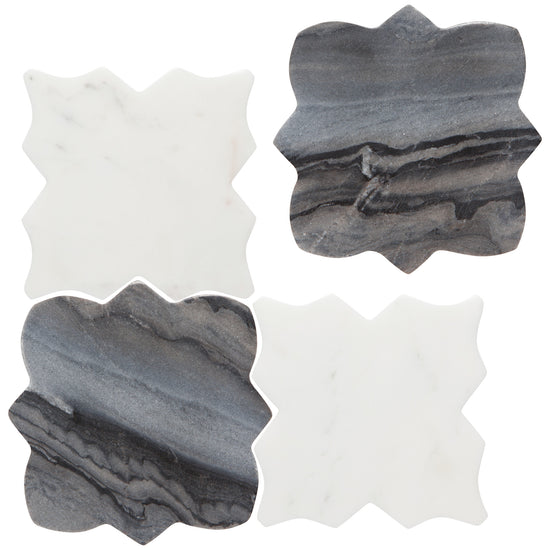 now designs Tesselate Marble Coasters Set of 4