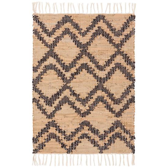 now designs Tetra Leather Chindi Rug 2 x 3 Ft
