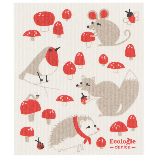 now designs Toadstool Time Swedish Sponge Cloth
