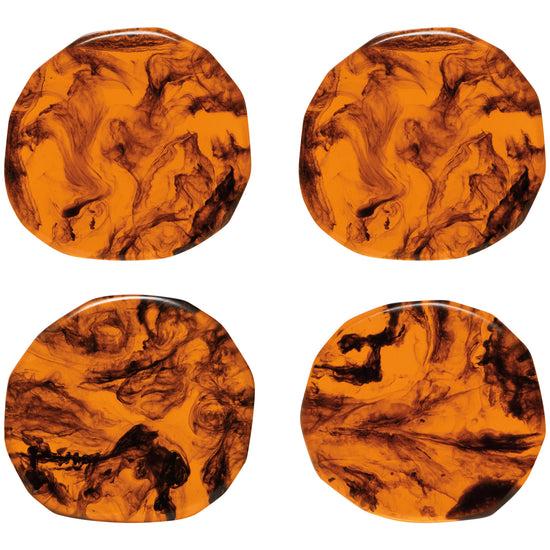 now designs Tortoise Shell Resin Coaster Set of 4