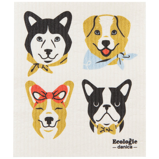 now designs Uptown Dogs Swedish Dishcloth
