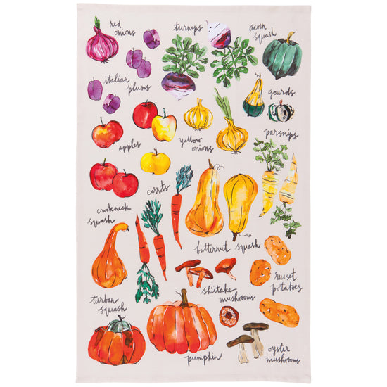 now designs Veggie Stand Printed Cotton Dishtowel