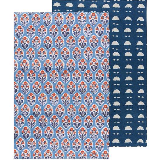 now designs Vista Block Printed Dishtowel Set of 2