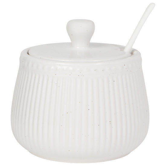 now designs White Speckled Sugar Pot