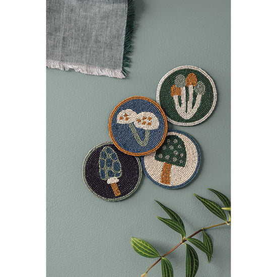Now Designs Wildgrove Beaded Coasters Set Of 4