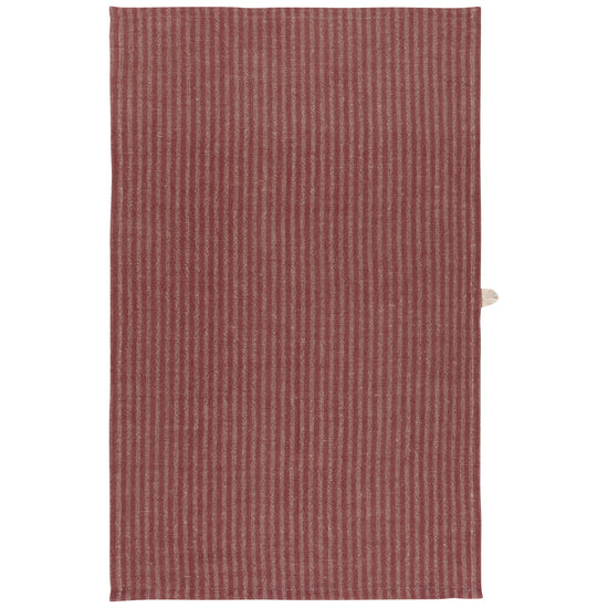 now designs Wine Stripe Linen and Cotton Dishtowel