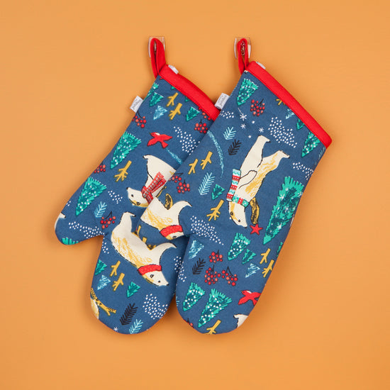 Now Designs Winter Wilderland Oven Mitt Set Of 2
