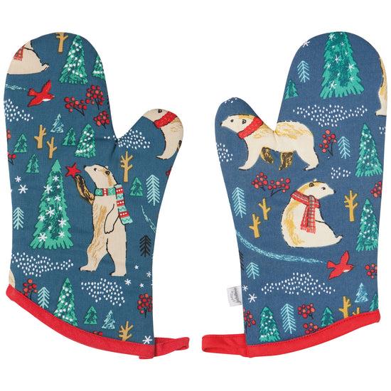 now designs Winter Wilderland Oven Mitt Set of 2