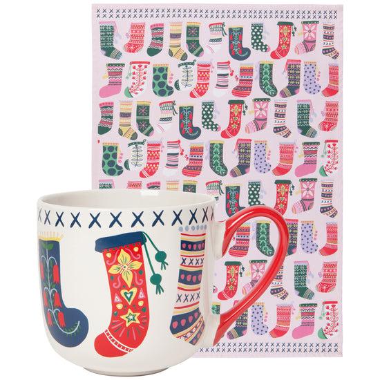 now designs Winter Woolens Mug and Dishtowel Set