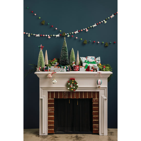 Now Designs Wreath Christmas Felt Wool Trivet