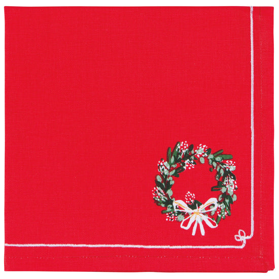 Now Designs Wreaths Printed Napkins Set Of 4