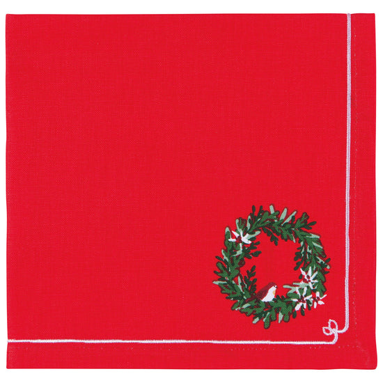 Now Designs Wreaths Printed Napkins Set Of 4
