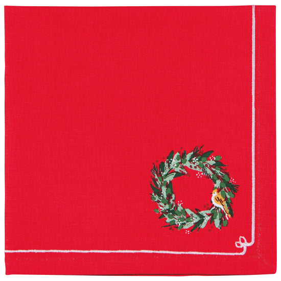 Now Designs Wreaths Printed Napkins Set Of 4