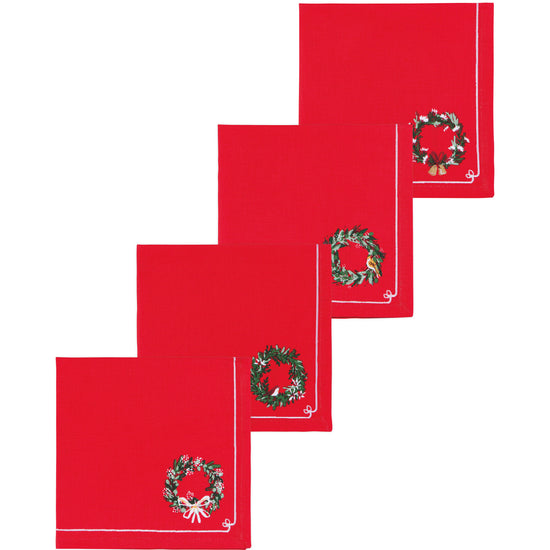 now designs Wreaths Printed Napkins Set of 4