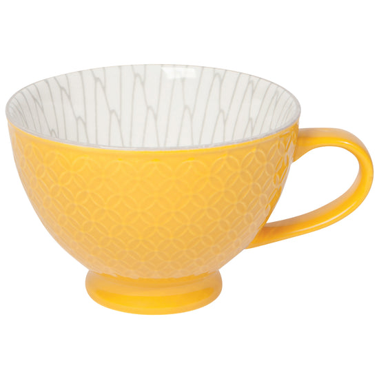 now designs Yellow Stamped Latte Mug