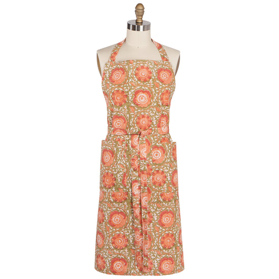 now designs Zinnia Block Print Apron