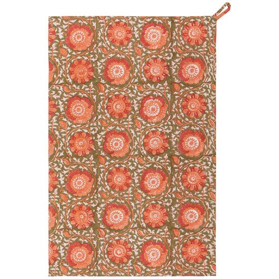 now designs Zinnia Block Print Dishtowel