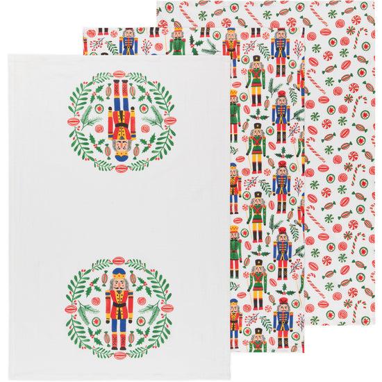 now designs Nutcracker Bakers Floursack Dishtowels Set of 3
