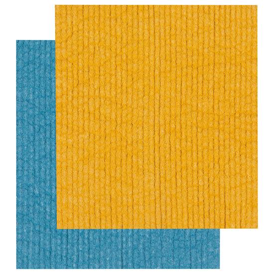 now designs Ocean Blue and Gold Sponge Cloth Set of 2